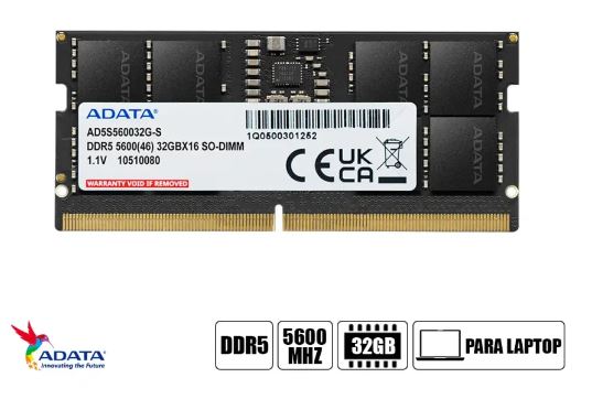 MEMORIA PARA LAPTOP SODIM 32GB BUSS 5600 ADATA