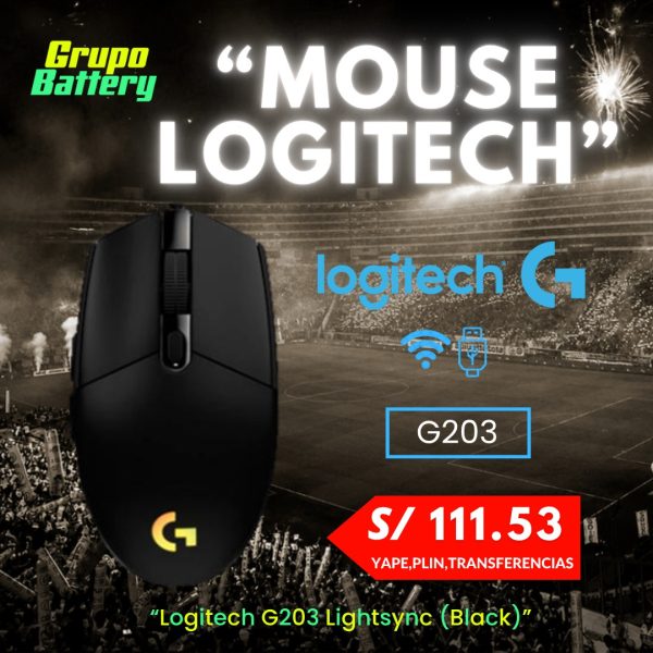 Mouse Logitech G203 Lightsync (Black)